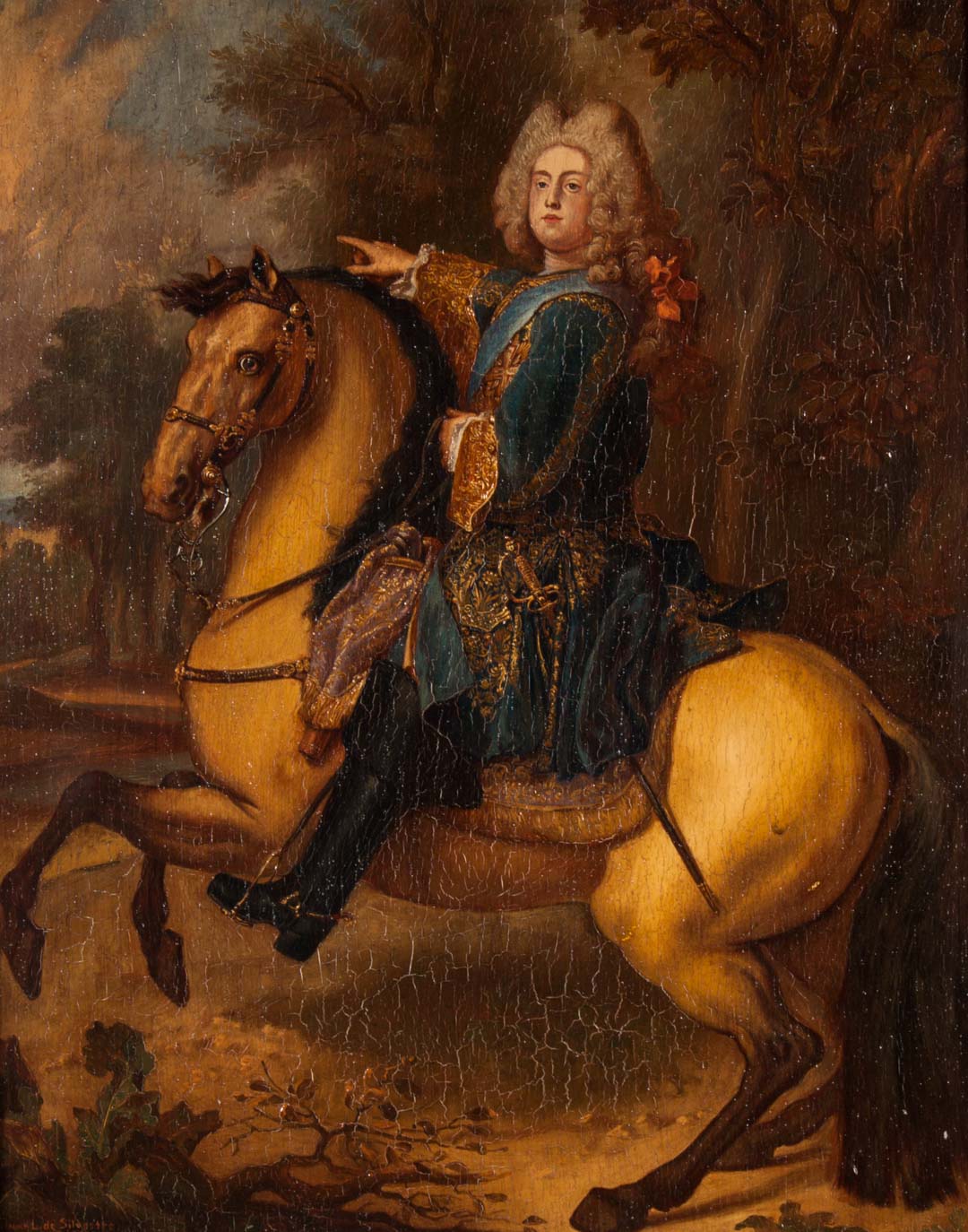 Appraisal: Attrib Paul Geissler Louis XV oil Attributed to Paul Geisser