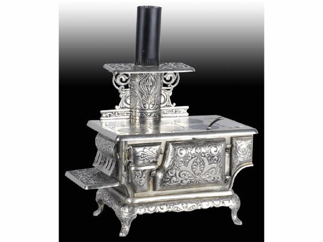 Appraisal: Ideal No Children's Toy Stove Description Nickel-plated Complete All cover