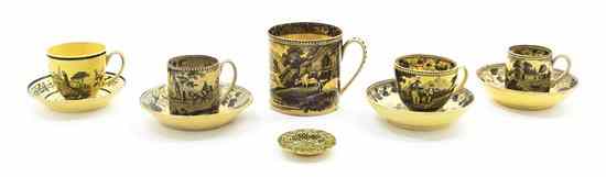 Appraisal: A Collection of Sixteen Creil Cups and Saucers each having