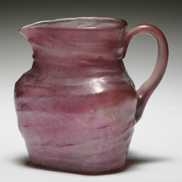 Appraisal: Consolidated Catalonian purple triangular water pitcher