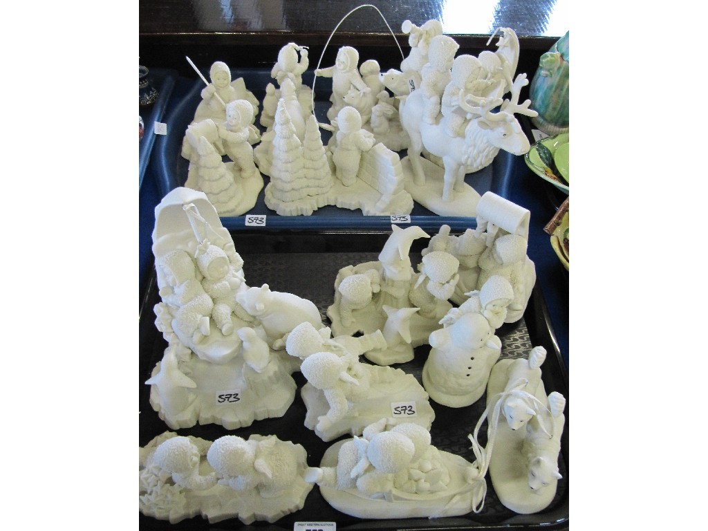 Appraisal: Lot comprising dept 'Snowbabies' figure groups boxes available