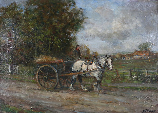 Appraisal: JOHN FALCONAR SLATER - The hay cart in summer signed