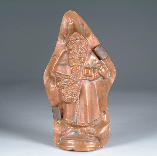 Appraisal: FINE COPPER SANTA CLAUSE CHOCOLATE MOLD Marked Eppels Heimer Co