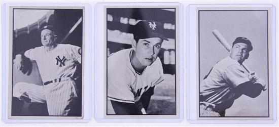 Appraisal: Bowman black and white baseball cards near complete set including