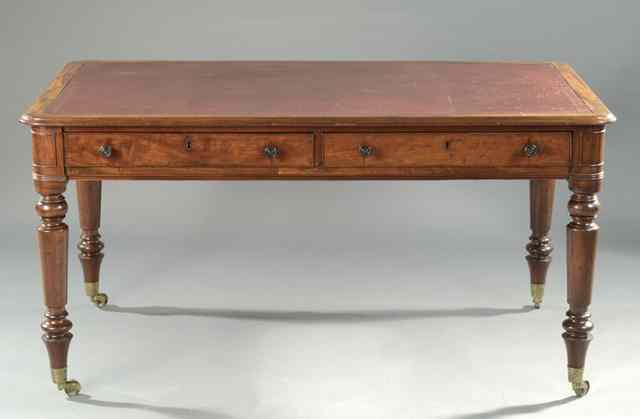 Appraisal: GEORGE IV MAHOGANY LIBRARY TABLE Gillows of Lancaster England c