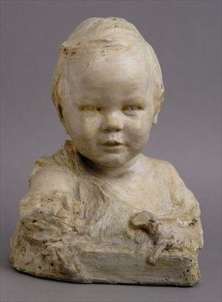 Appraisal: CHESTER BEACH - BUST OF A YOUNG CHILD Plaster cast