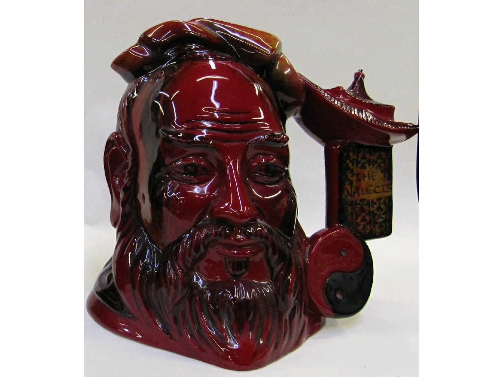 Appraisal: Royal Doulton Flambe character jug 'Confucius' D