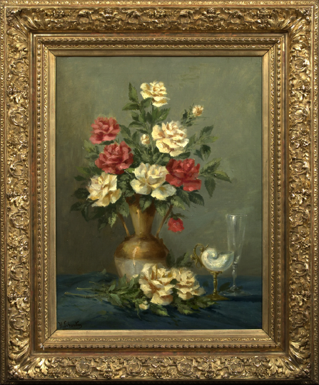 Appraisal: Henry Schouten Belgian - Still Life with Roses and a