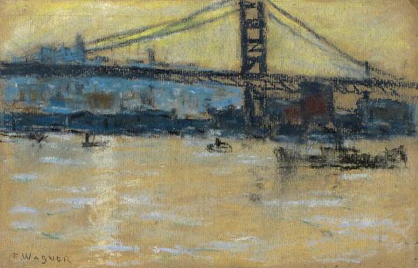 Appraisal: Frederick R Wagner - Bridge on the East River New