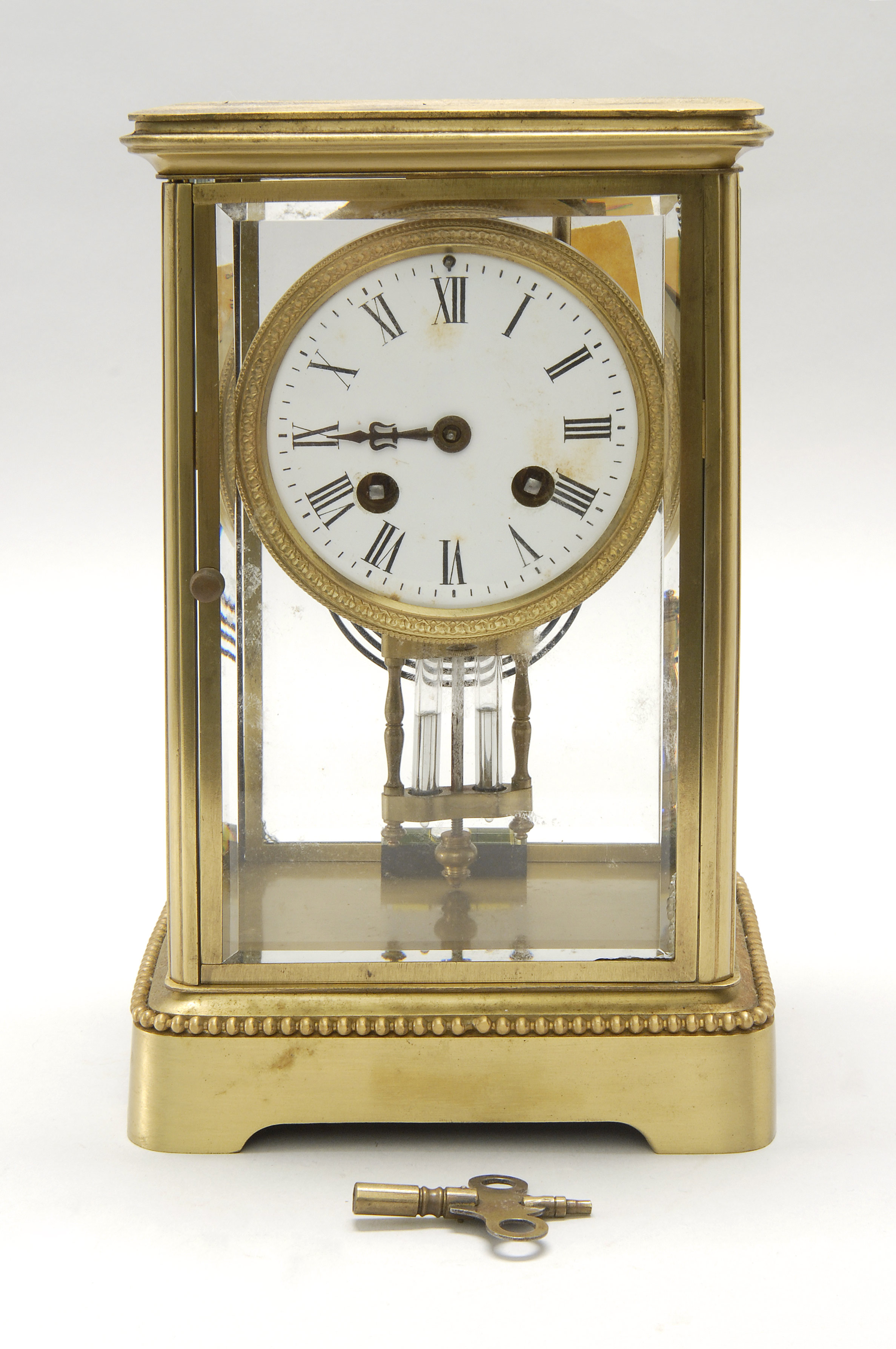 Appraisal: LATE TH EARLY TH CENTURY FRENCH SHELF CLOCK In brass