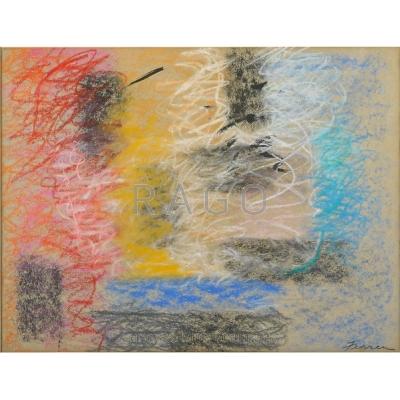 Appraisal: John Ferren American - Untitled Pastel and ink on paper