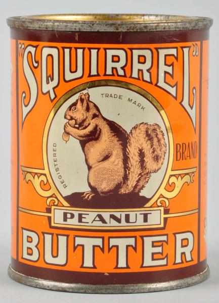 Appraisal: Squirrel Peanut Butter Tin Description Original lid A few small