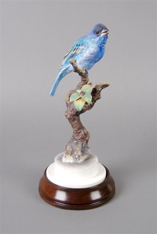 Appraisal: A Royal Worcester Dorothy Doughty Bird Indigo Bunting Height inches