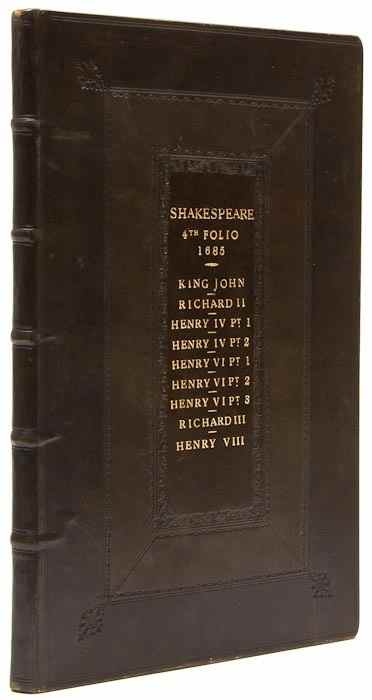 Appraisal: Shakespeare William The Histories except Henry V extracted from the