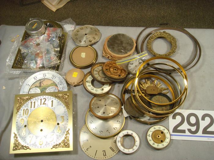 Appraisal: Group of misc metal dials and bezels Estimate -