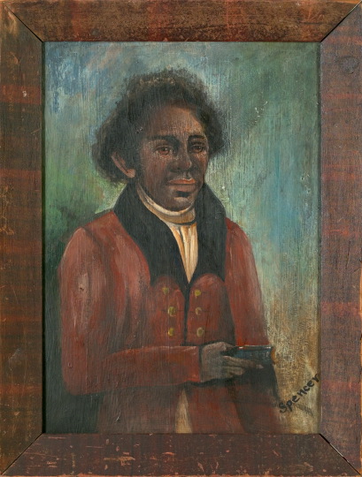 Appraisal: Southern School th Century Portrait of a Black Man in