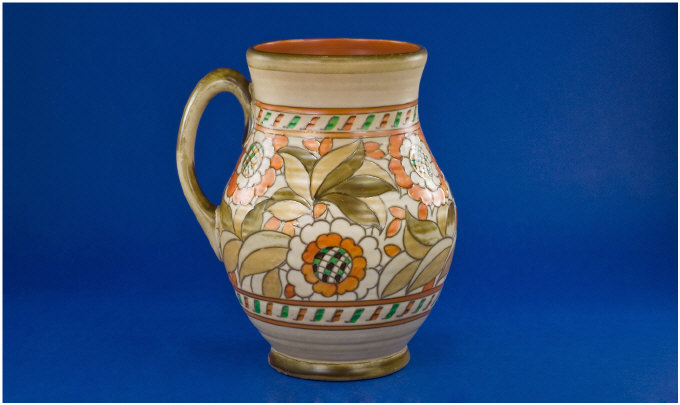 Appraisal: Crown Ducal Charlotte Rhead Decorated Large Jug Tube lined and