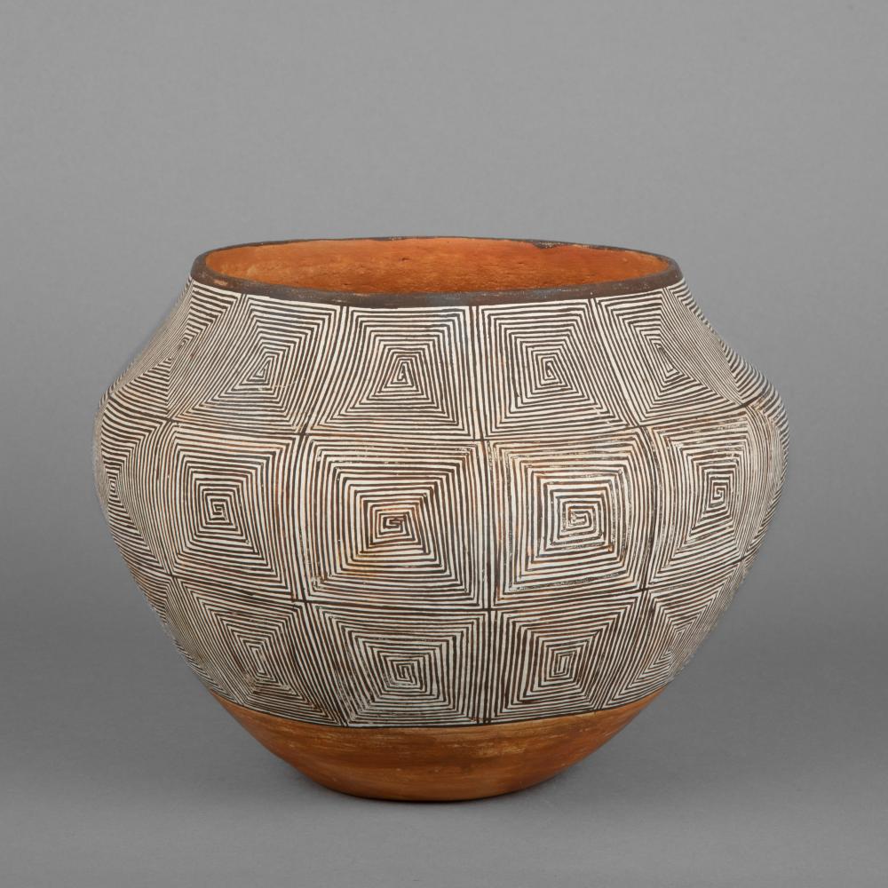 Appraisal: Acoma Jar ca fired clay pigments inscribed underside Acoma N