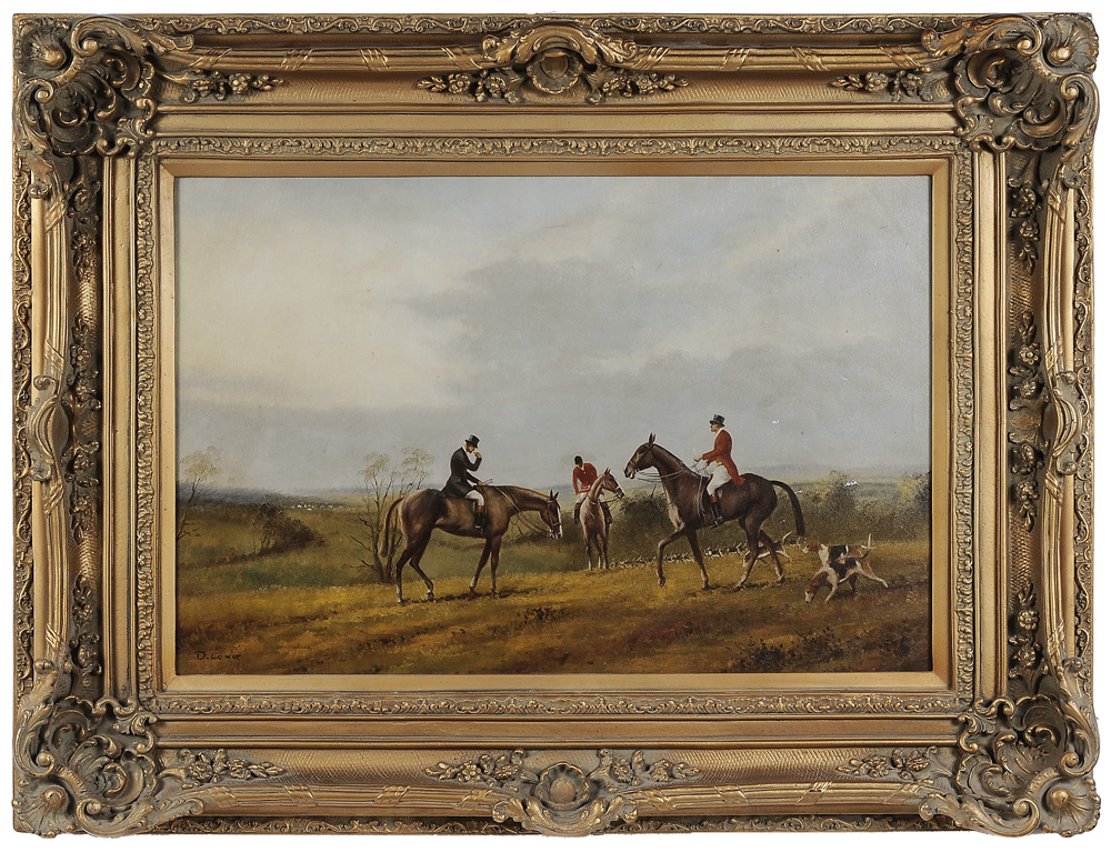 Appraisal: Sporting Painting th st century Hunt Scene signed lower left