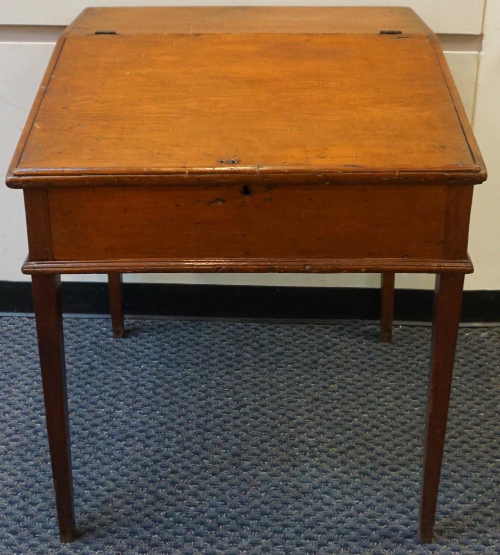 Appraisal: PINE SCHOOLMASTER'S DESK X X IN X X CM Pine