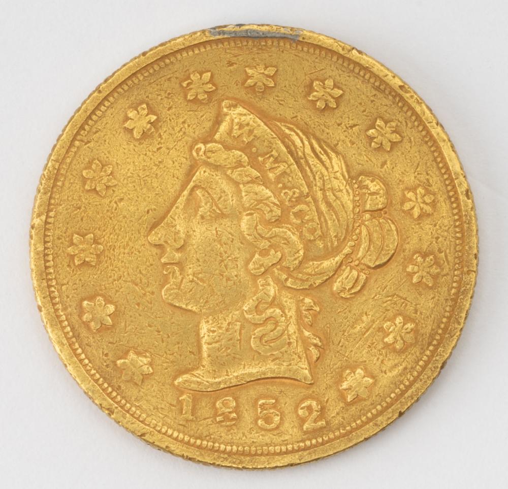 Appraisal: WASS MOLITOR CO SAN FRANCISCO GOLD LARGE HEAD COINthis is