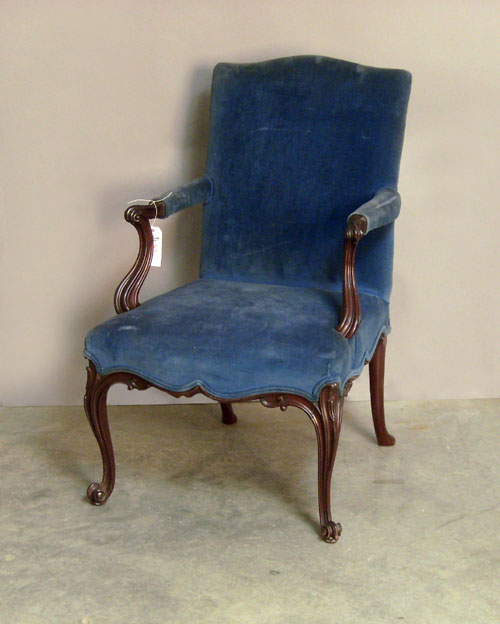 Appraisal: George III style mahogany armchair th c