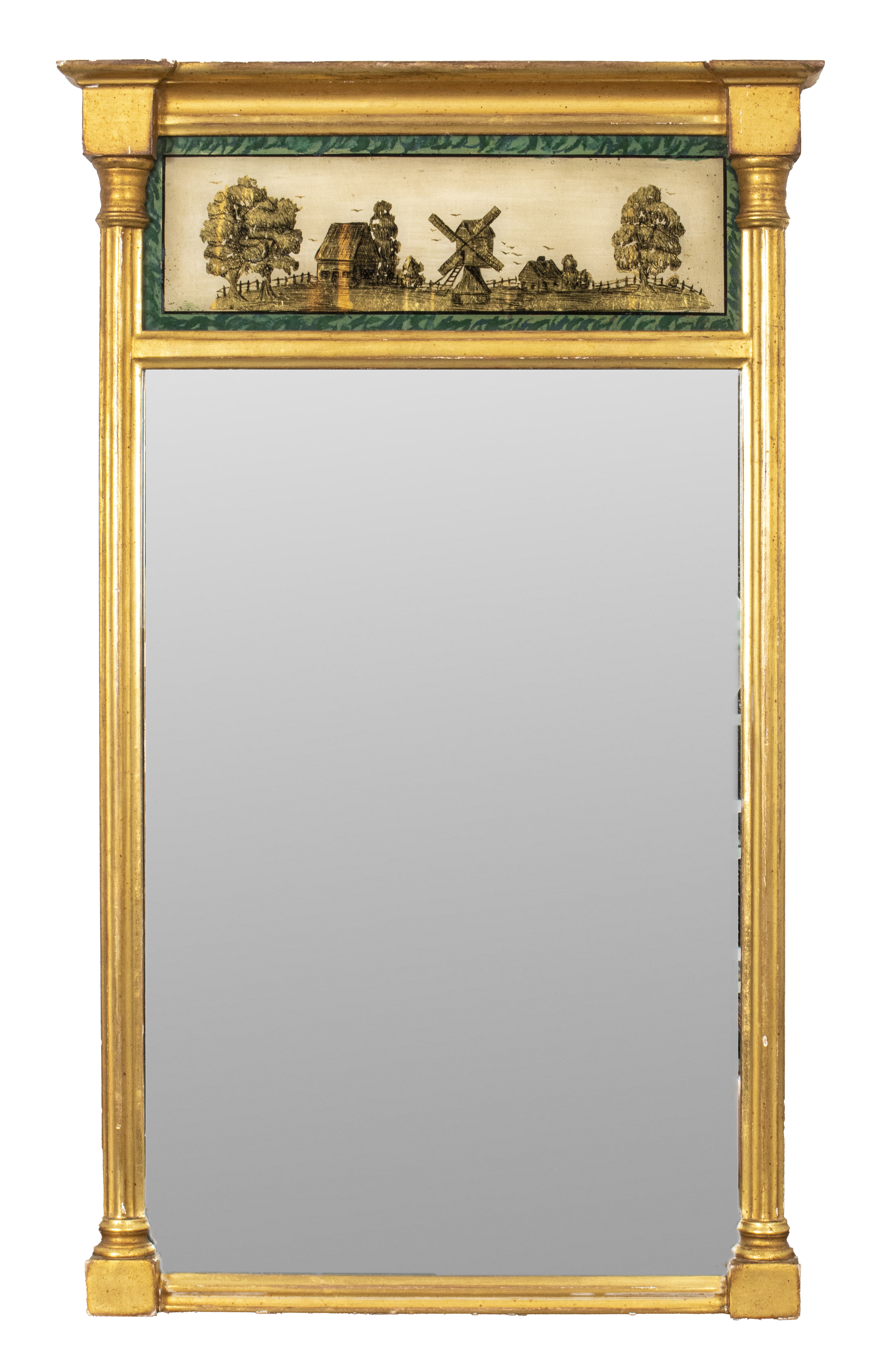 Appraisal: FEDERAL STYLE GILTWOOD MIRROR Federal style giltwood framed mirror with