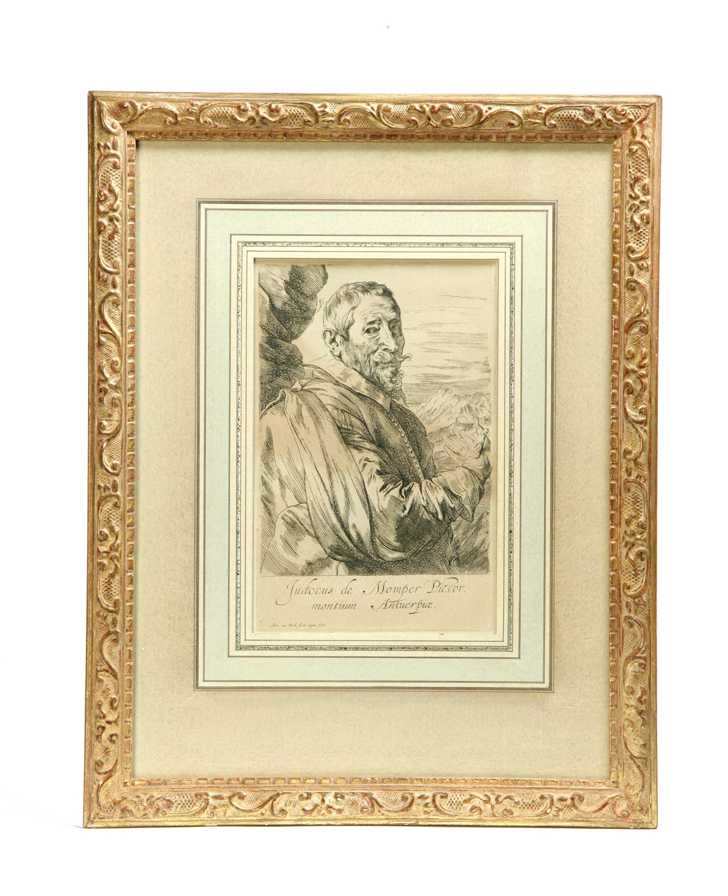 Appraisal: FRAMED AND MATTED PRINT AFTER VAN DYKE OF JUDOCUS DE