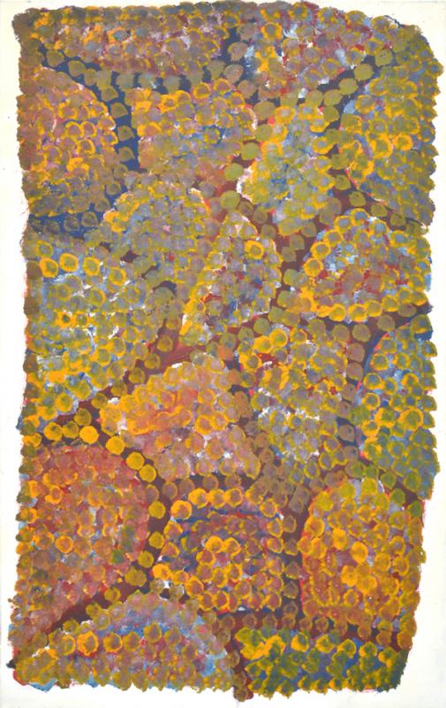 Appraisal: EMILY KAME KNGWARREYE CIRCA - Yam Dreaming acrylic on canvas