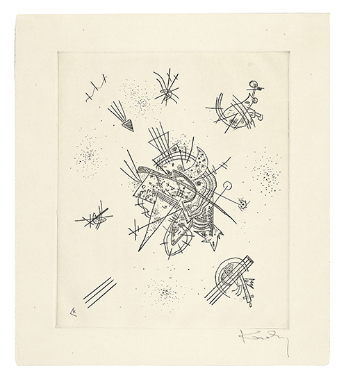 Appraisal: WASSILY KANDINSKY Kleine Welten X Drypoint on cream wove paper