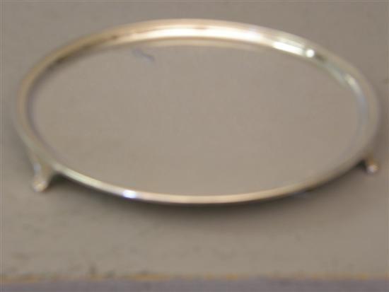 Appraisal: George VI circular silver salver with a reeded rim on