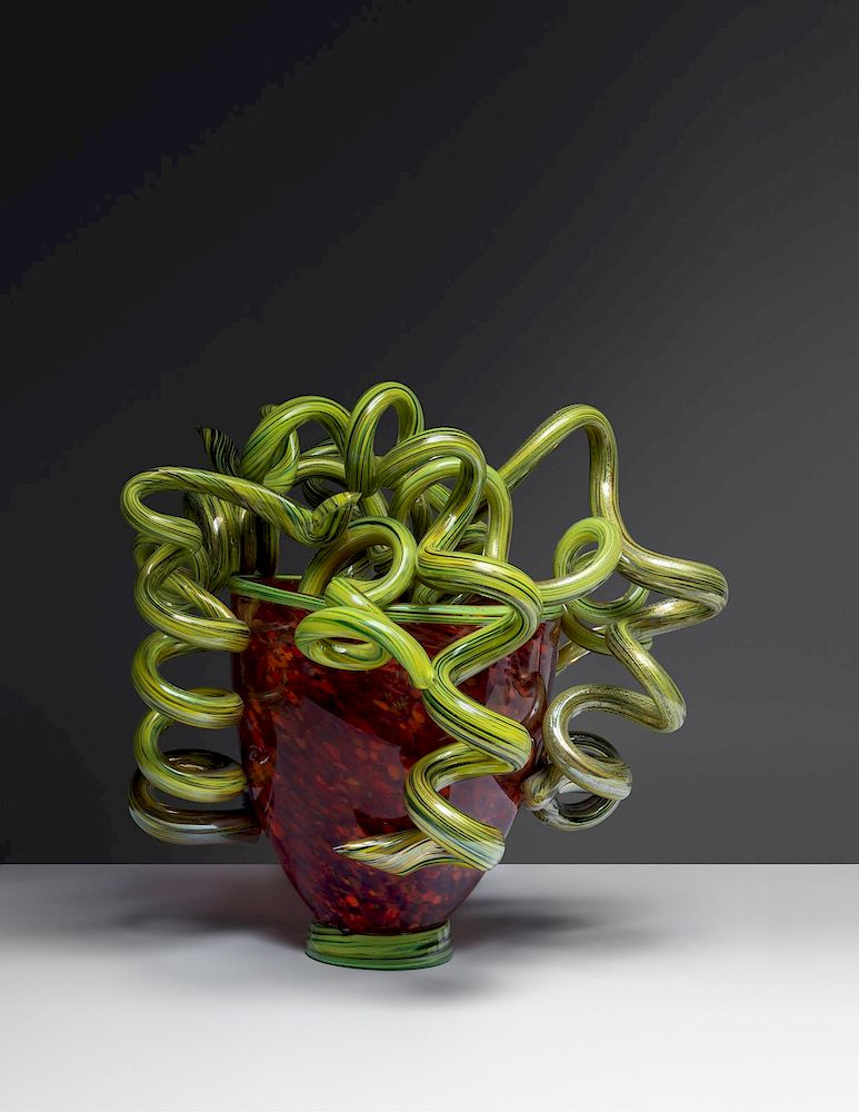 Appraisal: Dale Chihuly with Lino Tagliapietra American b Italian b Red