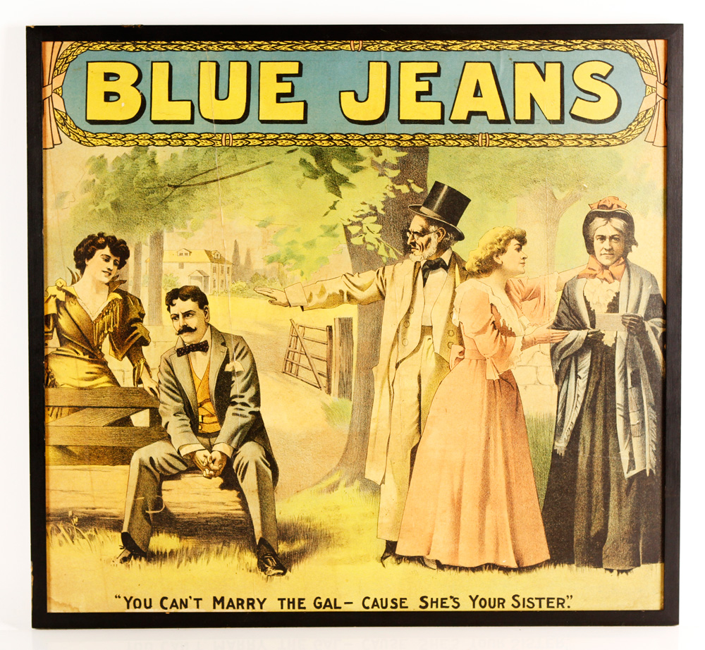 Appraisal: - Blue Jeans Advertisement Blue jeans advertisement h x w