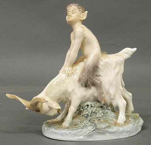 Appraisal: Royal Copenhagen porcelain goat boy h x w