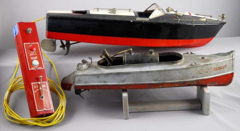 Appraisal: Lot of Japanese American Toy Boats Description Includes Le Page