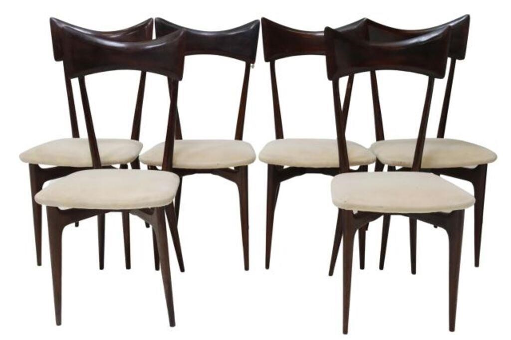 Appraisal: lot of Italian mid-century modern dining chairs Ico Italian -