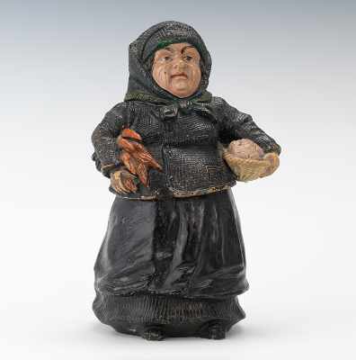 Appraisal: Johann Maresch Full Figural Tobacco Jar of a Woman Market