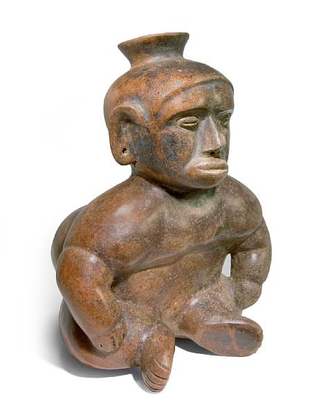 Appraisal: A Colima seated dwarf hunchback Protoclassic ca B C -A