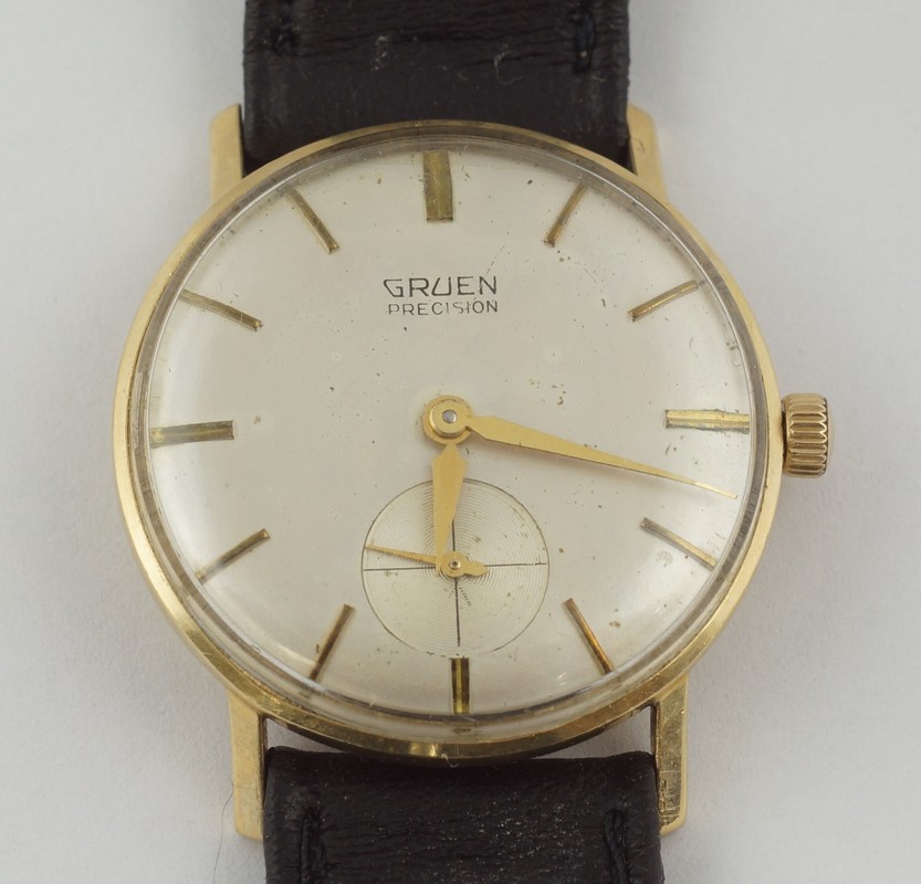 Appraisal: Gruen K YG mans wristwatch d back is marked Gruen