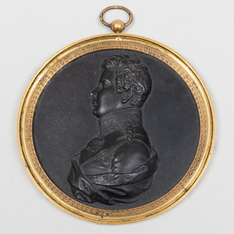 Appraisal: Prussian Bronze Bust Medallion of Friedrich Wilhelm IV Inscribed to