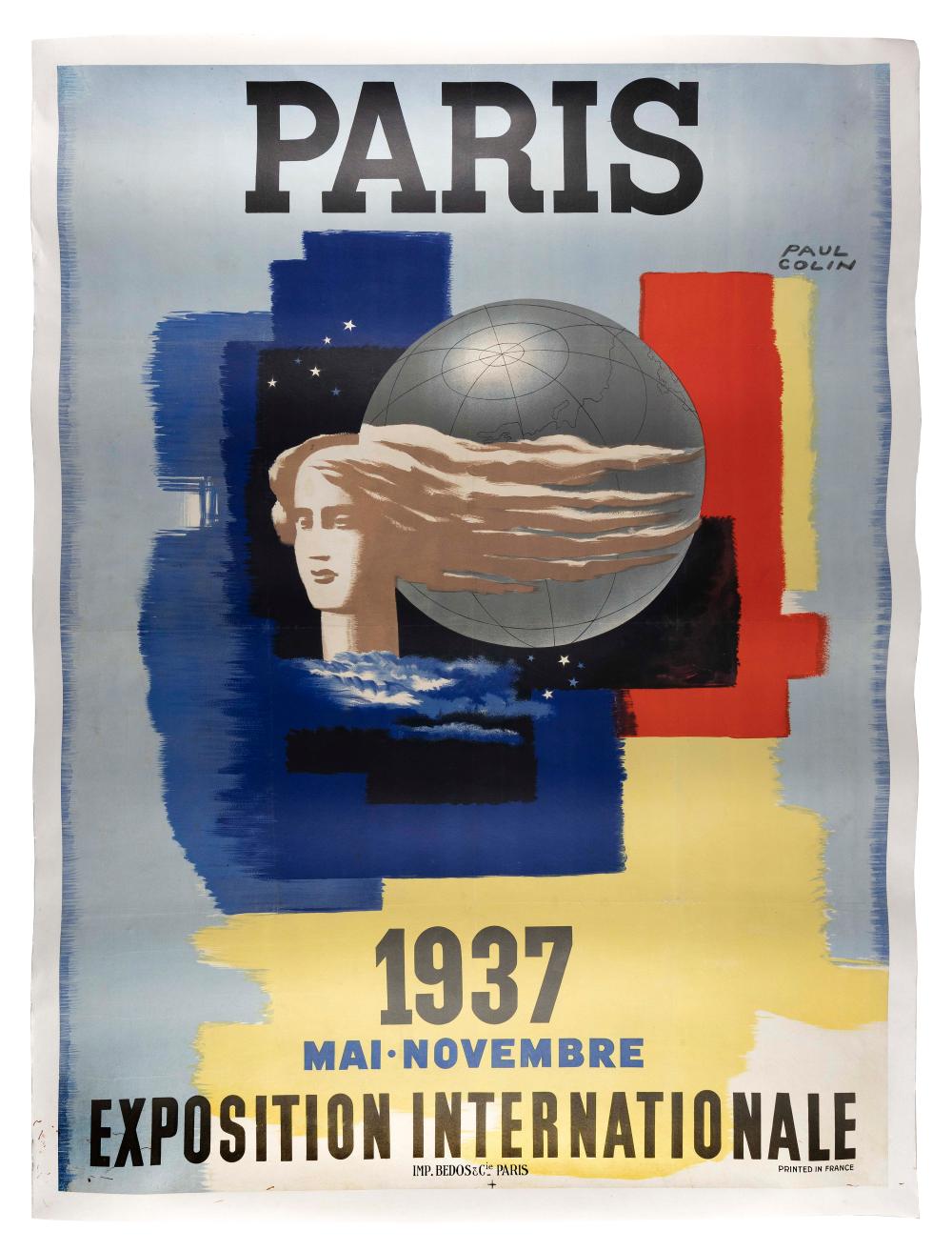 Appraisal: PARIS WORLD S FAIR POSTER IMAGE X OVERALL X UNFRAMED