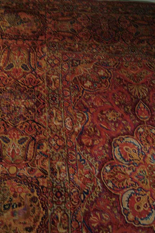 Appraisal: PALACE SIZE ANTIQUE ORIENTAL RUG This rare oversized carpet has