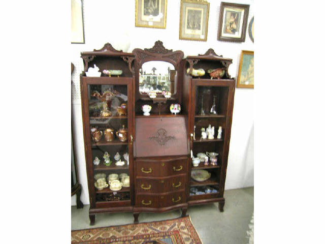 Appraisal: Victorian Side by Side Secretary Bookcase a scarcer 's piece