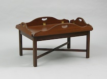 Appraisal: A Butler's Tray Table A walnut wood butler's tray table