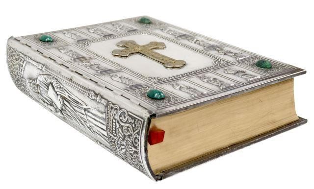 Appraisal: Metal-mounted bible La Sainte Bible du Chanoine Crampon Cercle du