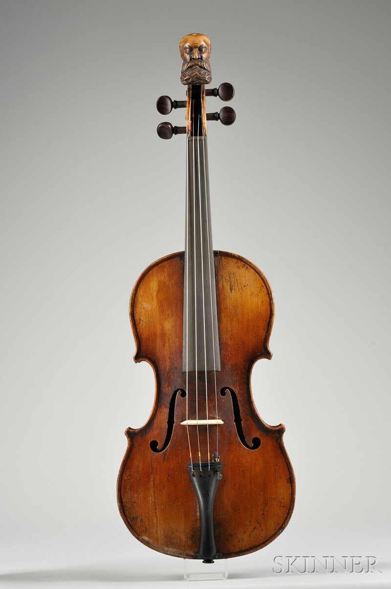 Appraisal: Inlaid Violin c labeled DUIFFO PRUGGARD length of back mm