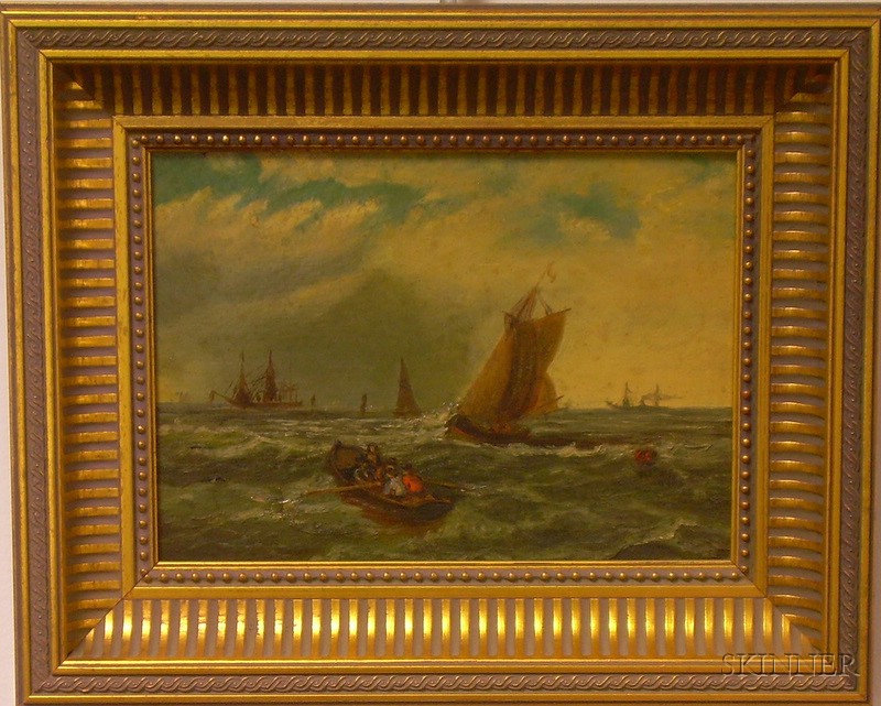 Appraisal: Framed th th Century Oil on Artist Board Marine View