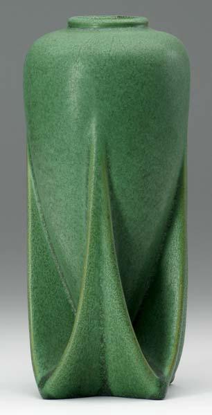 Appraisal: TECO Fine vase with organic buttresses covered in feathered matte