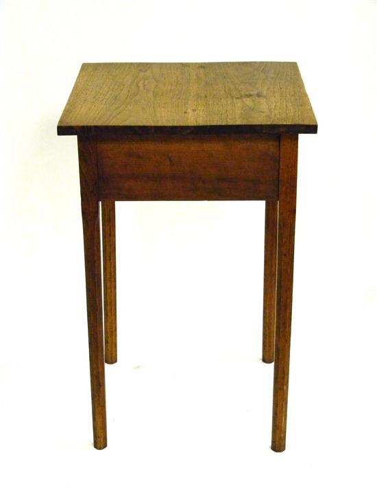 Appraisal: Square table tapered pencil legs surface stains and scratches especially