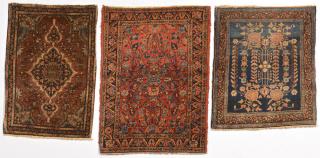 Appraisal: Three Sarouk Mats st half th c st item Farahan